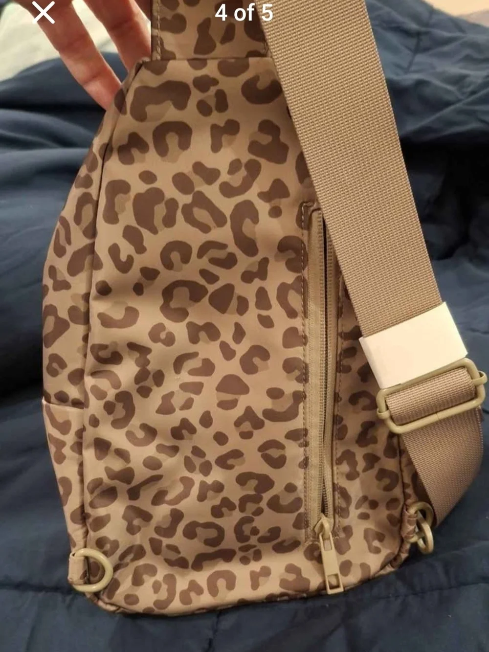 C&C California Leopard Print Mini Sling Backpack in Tan/Brown